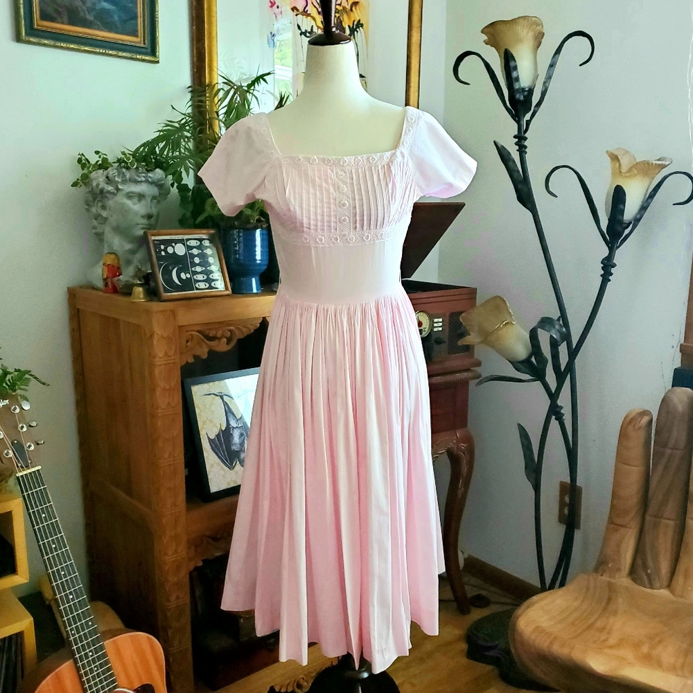 Vintage 50s Dress Murray Millman Livingston Bros - Picture 1 of 6
